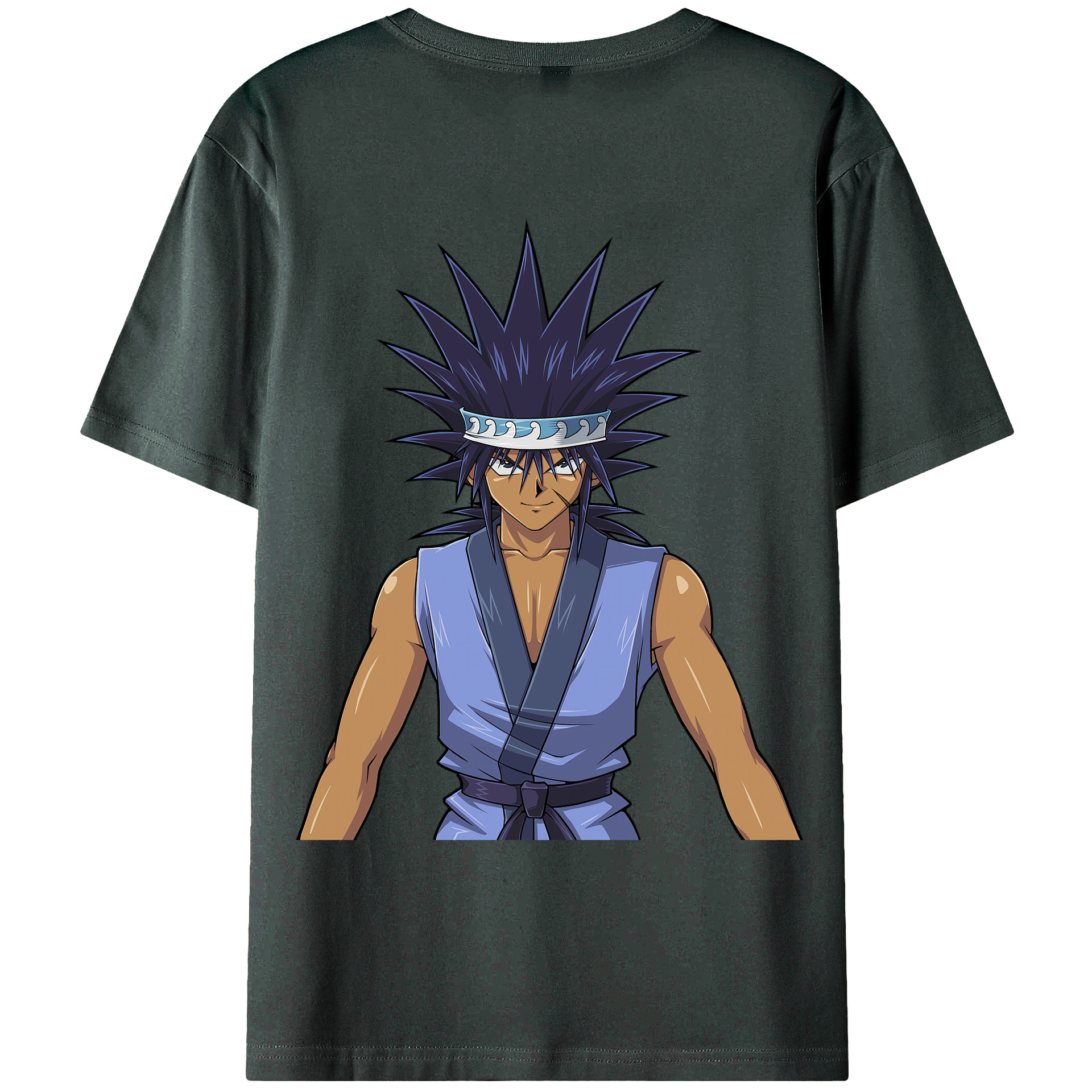 （画像用） 遊☆戯☆王 Yu-Gi-Oh! 綿100％ メンズ半袖Tシャツ（バックプリント） 通気性